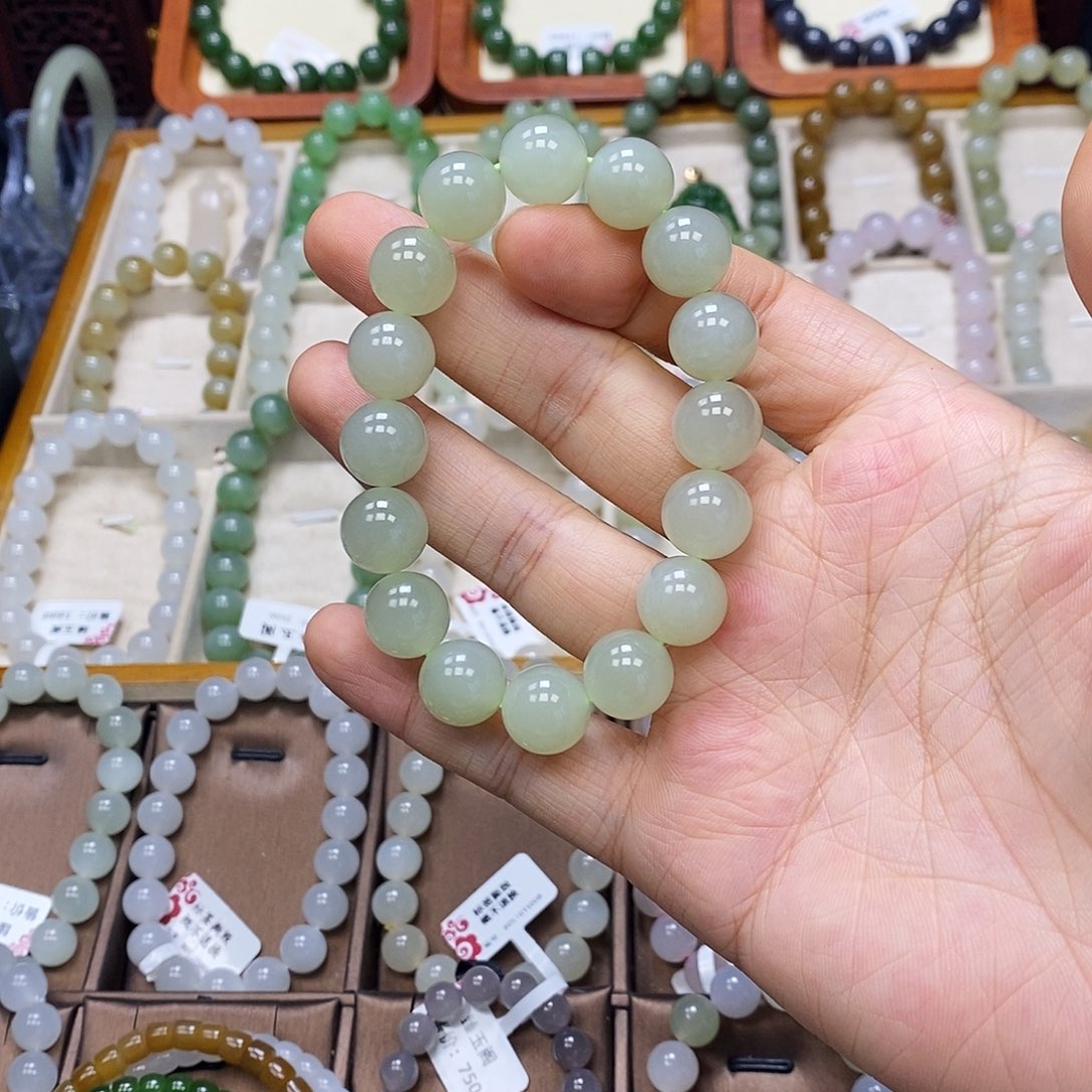 和田玉未镶嵌手串晴水12