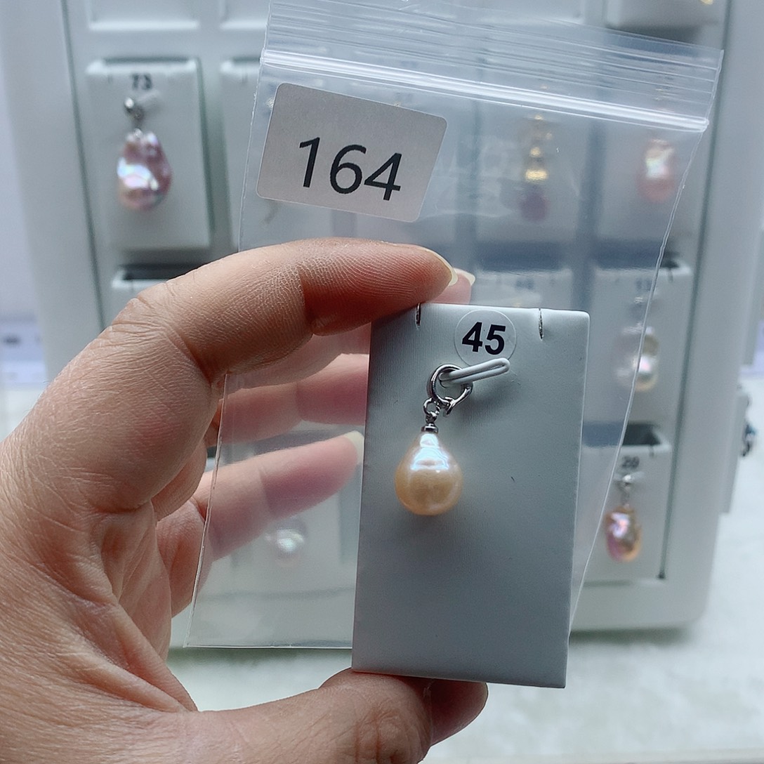 合金吊坠(不含链)淡水珍珠