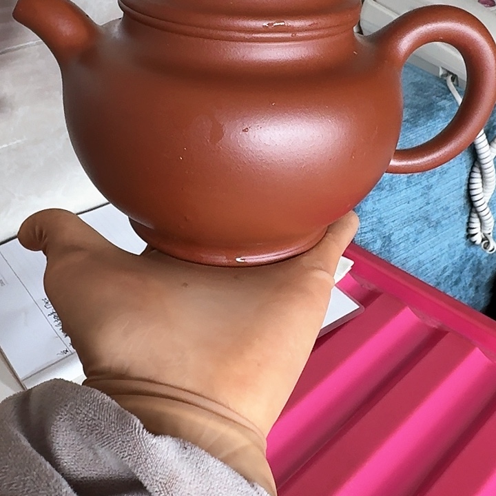 紫砂茶壶虎*清水泥掇只800cc半手微瑕