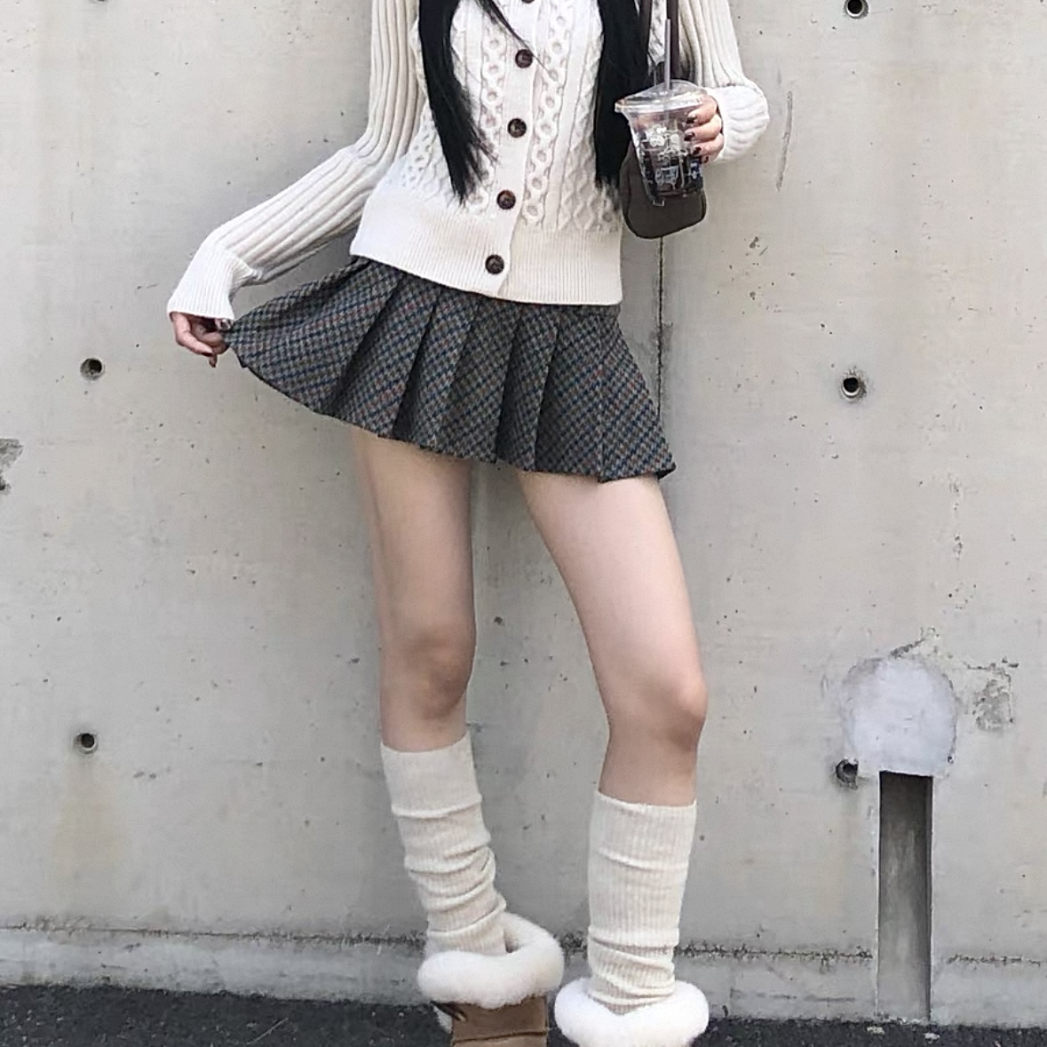 【351-400】秋冬毛泥短裙 时尚搭配的福音 偶有瑕疵完美主义者勿拍