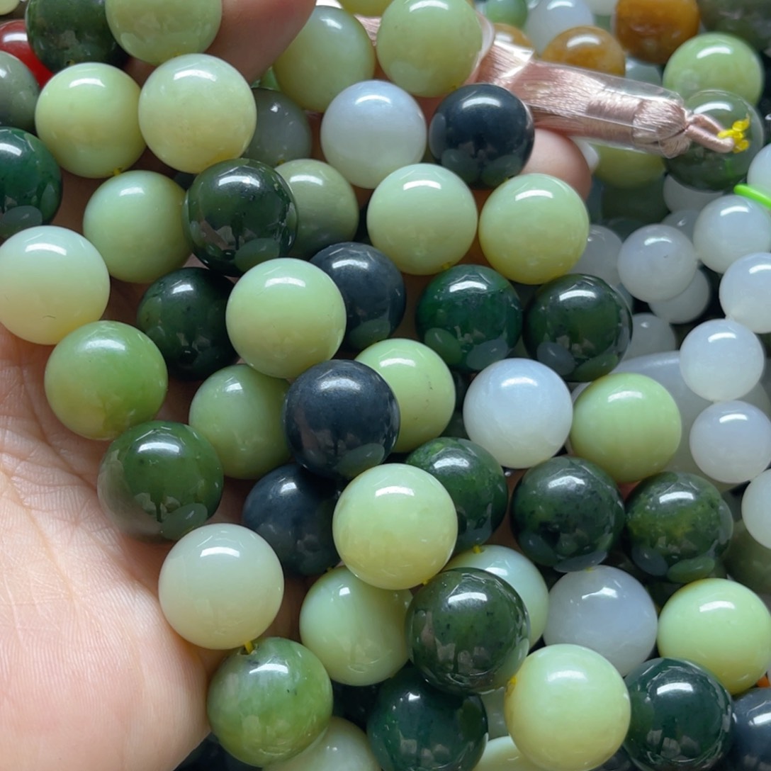 和田玉手链未镶嵌多样性，拍一发一