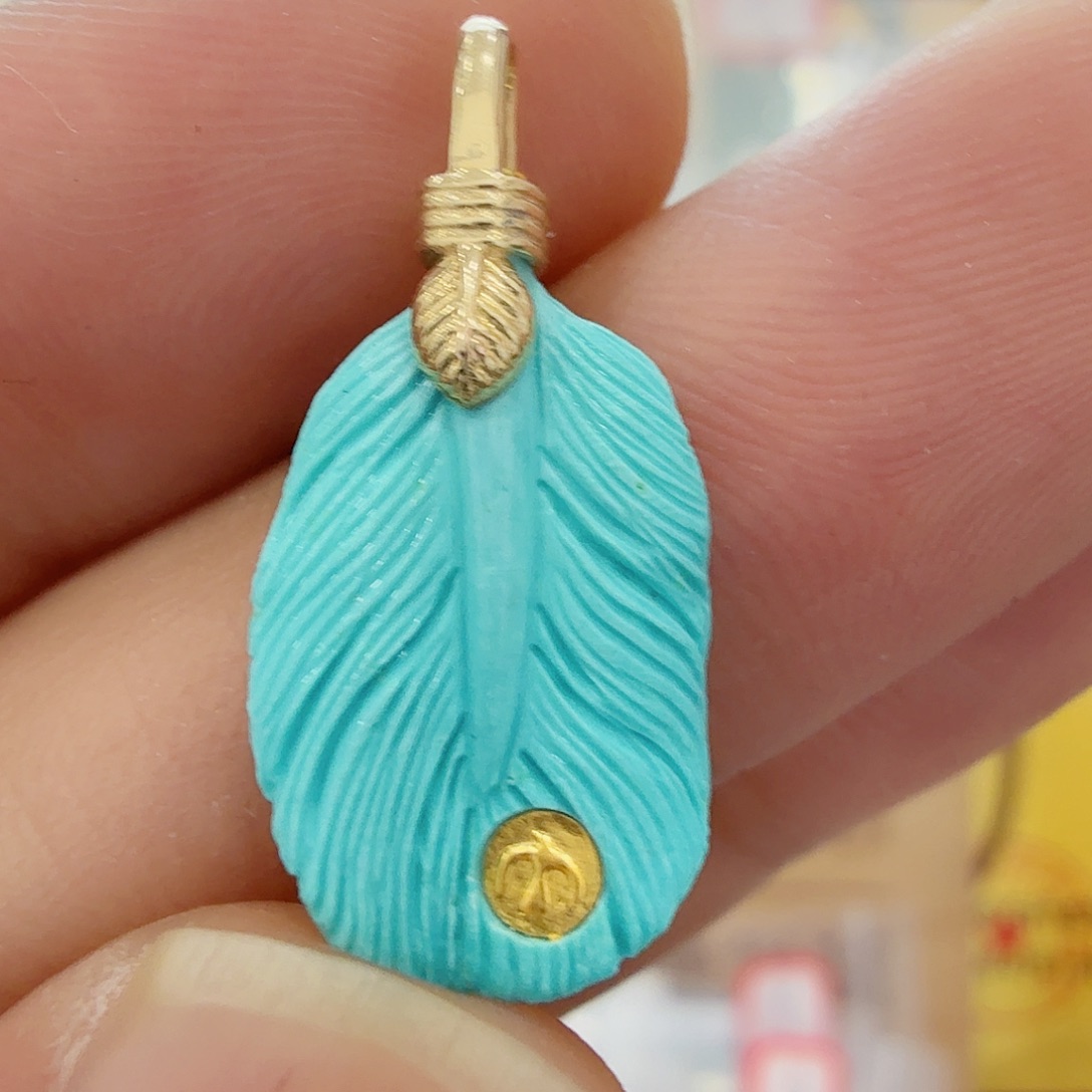 绿松石18K金镶嵌配饰