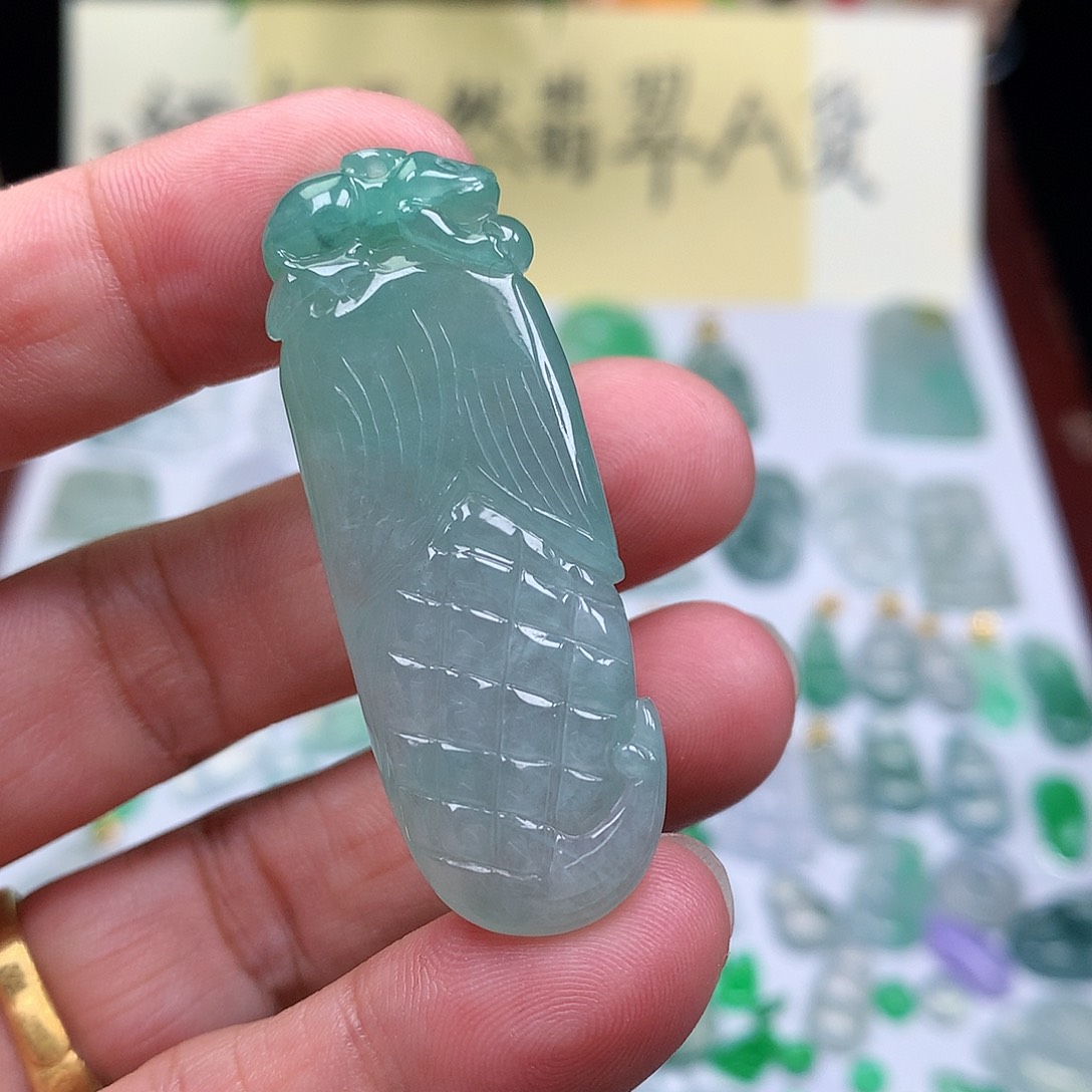 翡翠裸石缅甸天然A货翡翠冰种玉米