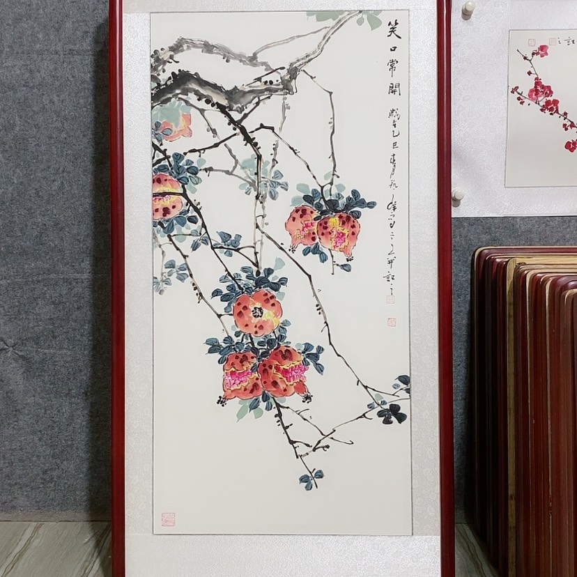 【闪购商品】国画书画作品带框125×65厘米