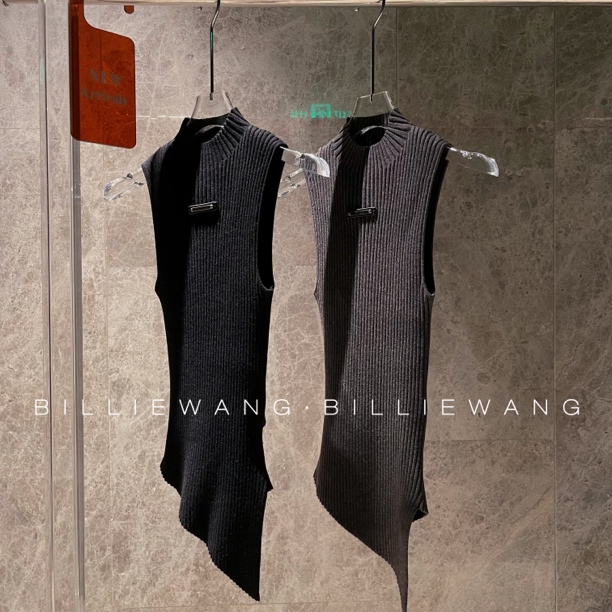 BW独立设计师高定系列｜立领挖腰设计斜口下摆针织上衣