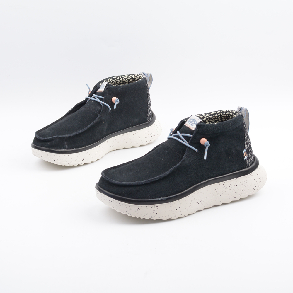 出口意大利外贸轻奢翻毛牛皮厚底冬季一脚蹬男女款0356