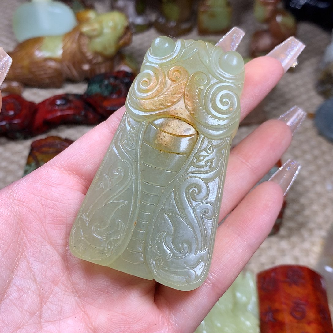 白玉菩提吊坠挂件