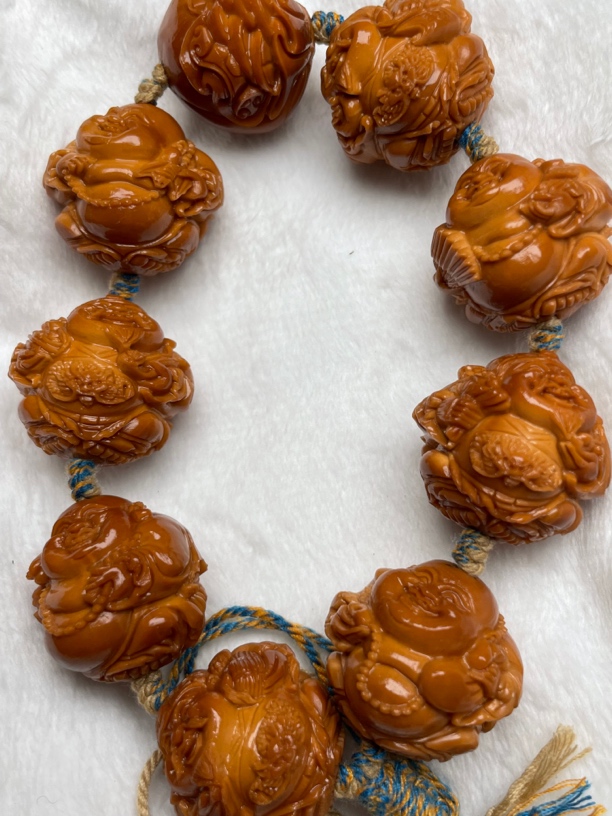 橄榄核尺寸2.5财迷扇弥勒造型独特