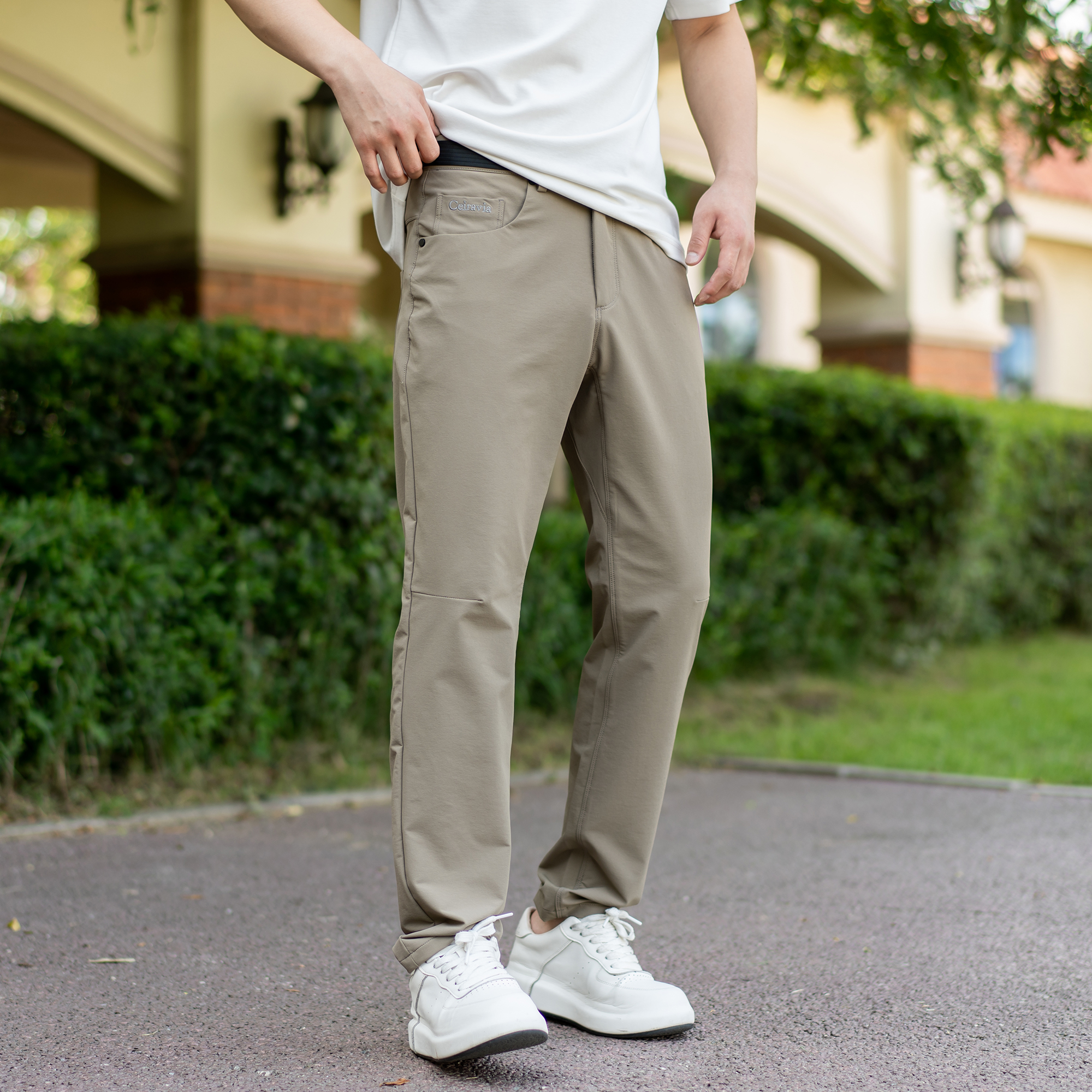 1282/2025新款男士直筒户外运动休闲裤宽松登山冲锋裤男