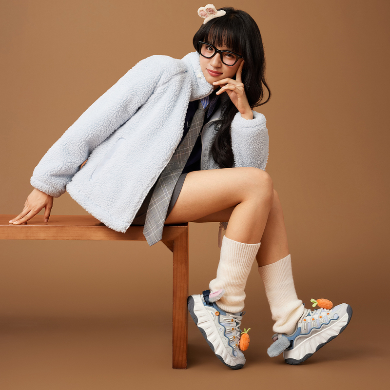 李宁 曲奇鞋板鞋女款冬季新款柔软舒适百搭经典休闲鞋AGCV254