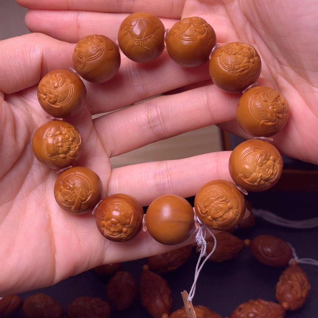 橄榄核手串/手链财神爷
