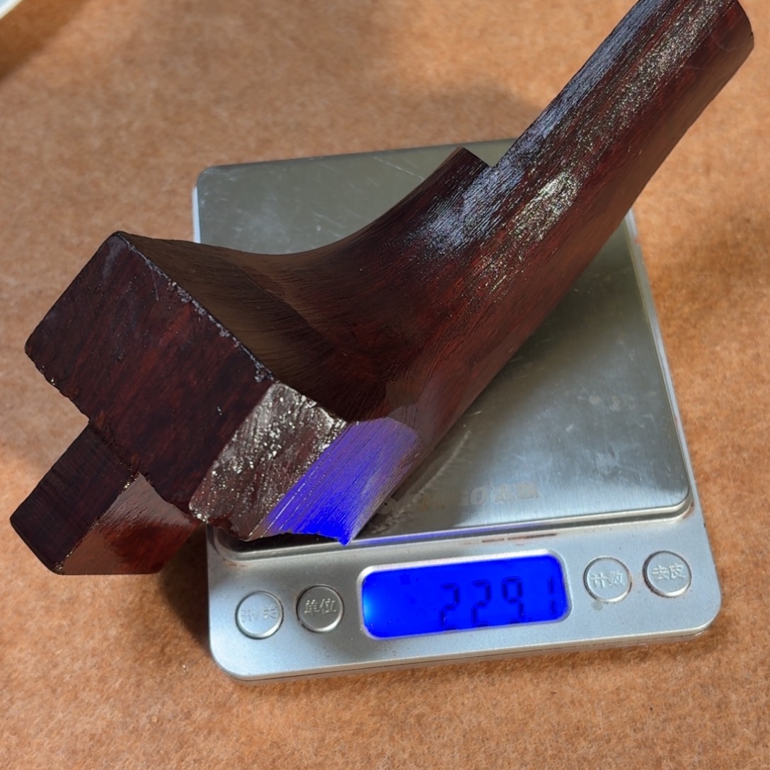 檀香紫檀（小叶紫檀）半成品琴，228克