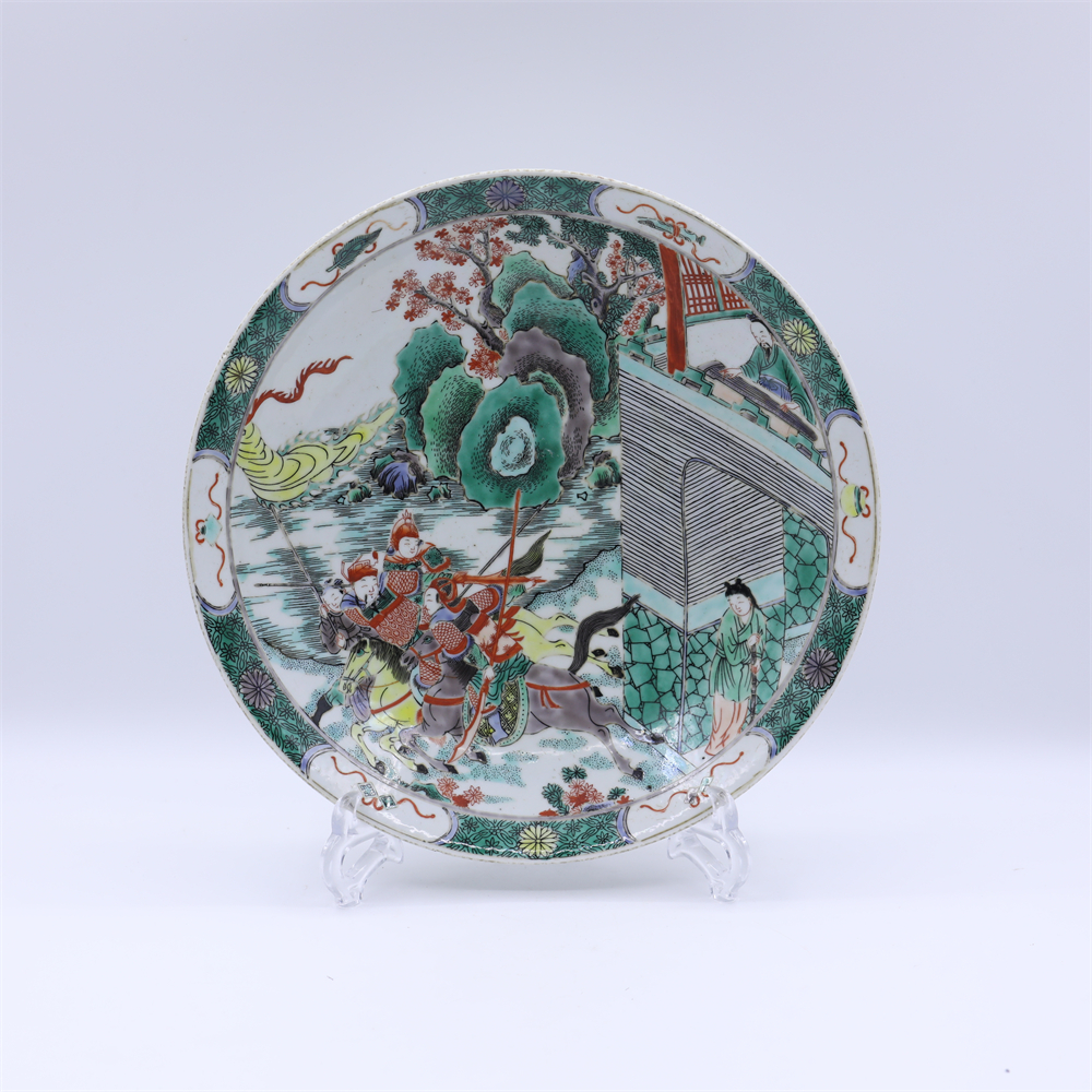 古陶瓷/五彩空城计大盘LOT4302/老物件