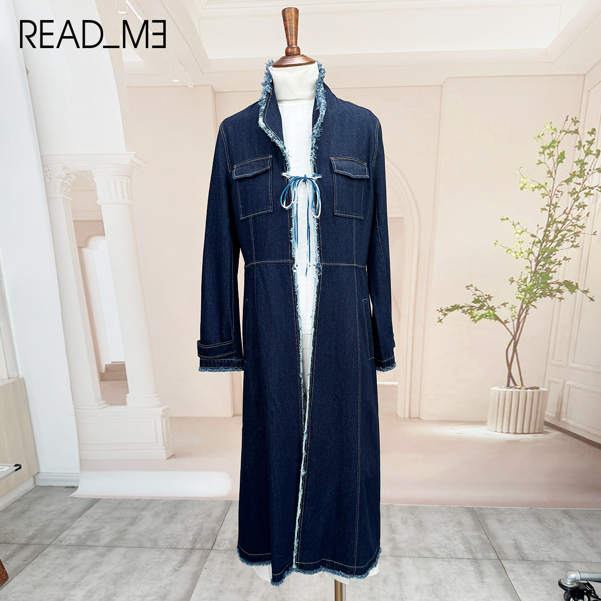 B80616223 中长款风衣常规款薄款外套拼接常规宽松型时尚秋季