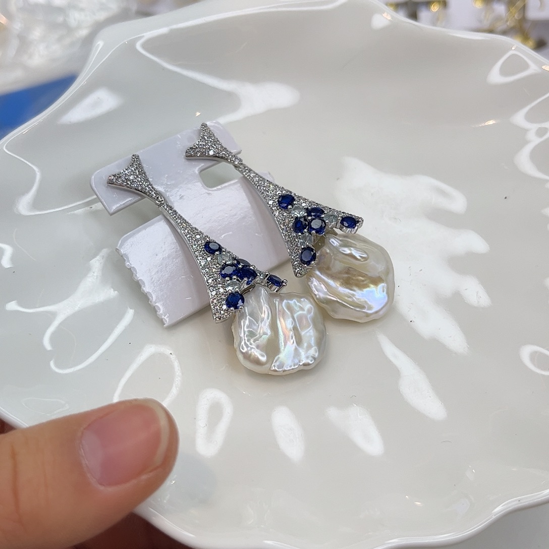 耳饰淡水珍珠合金