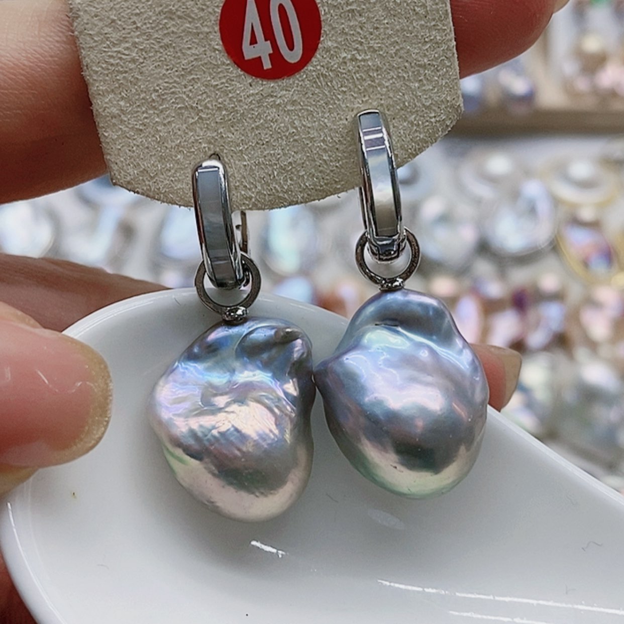 【闪购商品】淡水珍珠耳饰银S925镶嵌