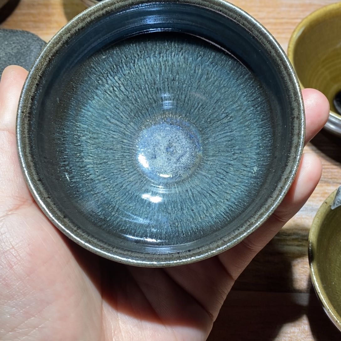 茶盏快***妹柴烧天空星精品窑宝