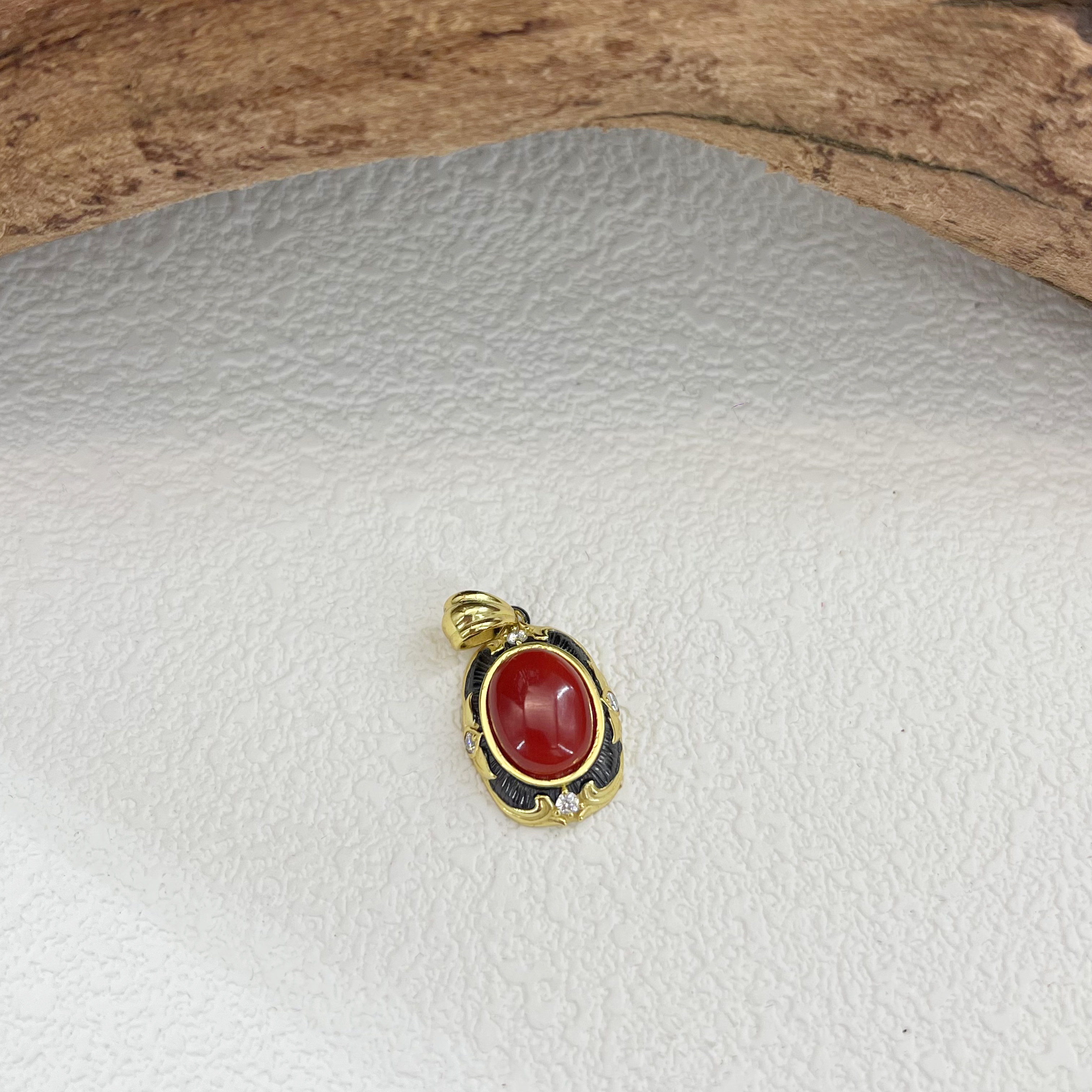 【珠宝嘉年华-央广】AKA珊瑚吊坠   DIY0843 多样性发货