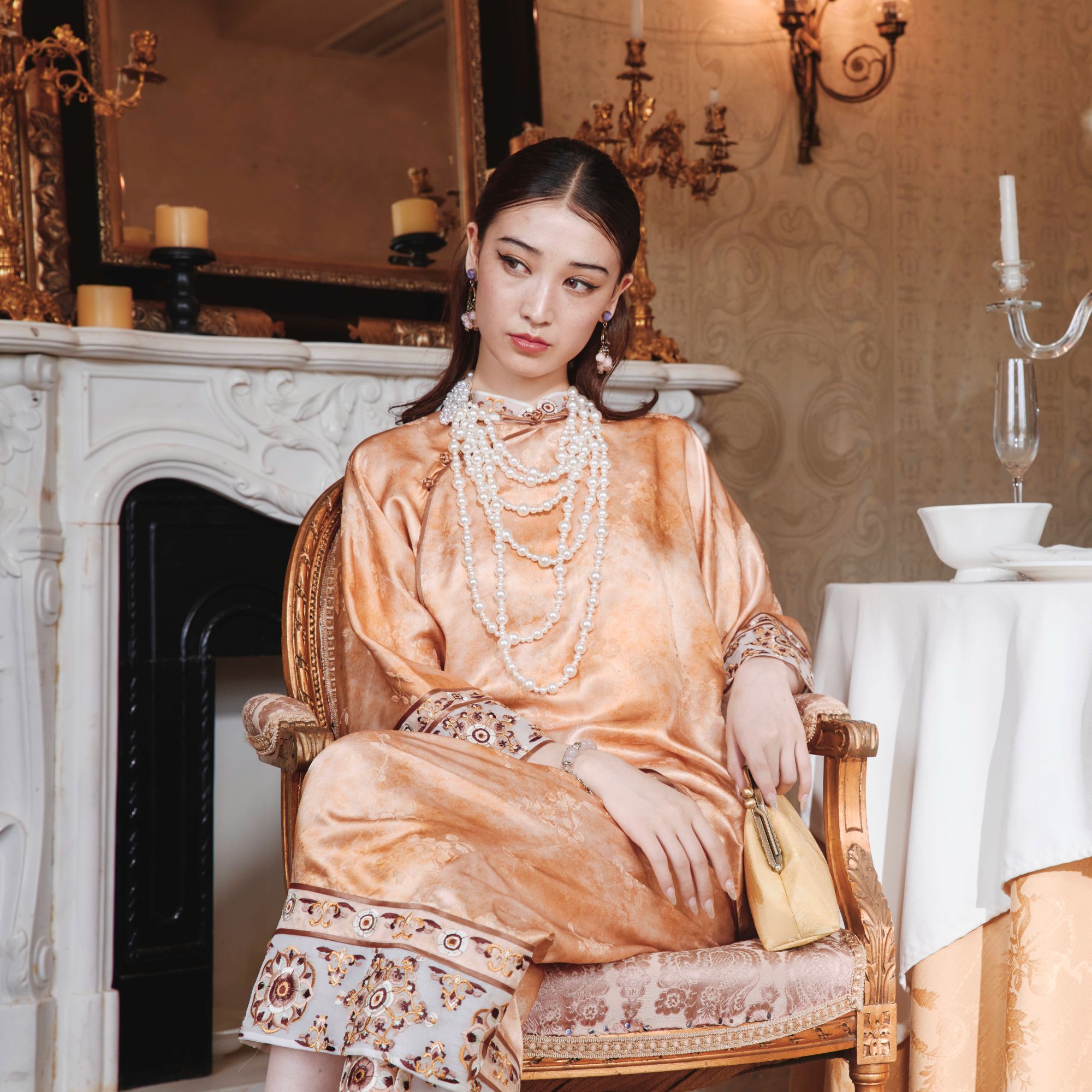 「流金秘境」乐锦坊 桑蚕丝 手工原创设计感百搭国潮女装汉服上衣