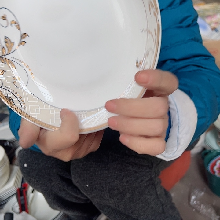 陶瓷工艺餐具4只装微瑕
