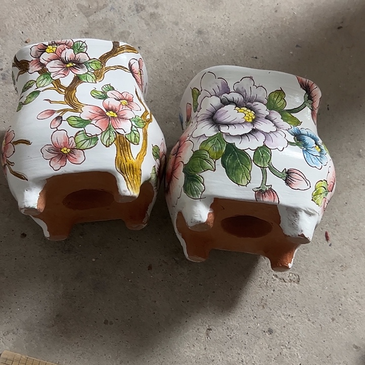 呼***吸景德镇手绘花盆性价比超高