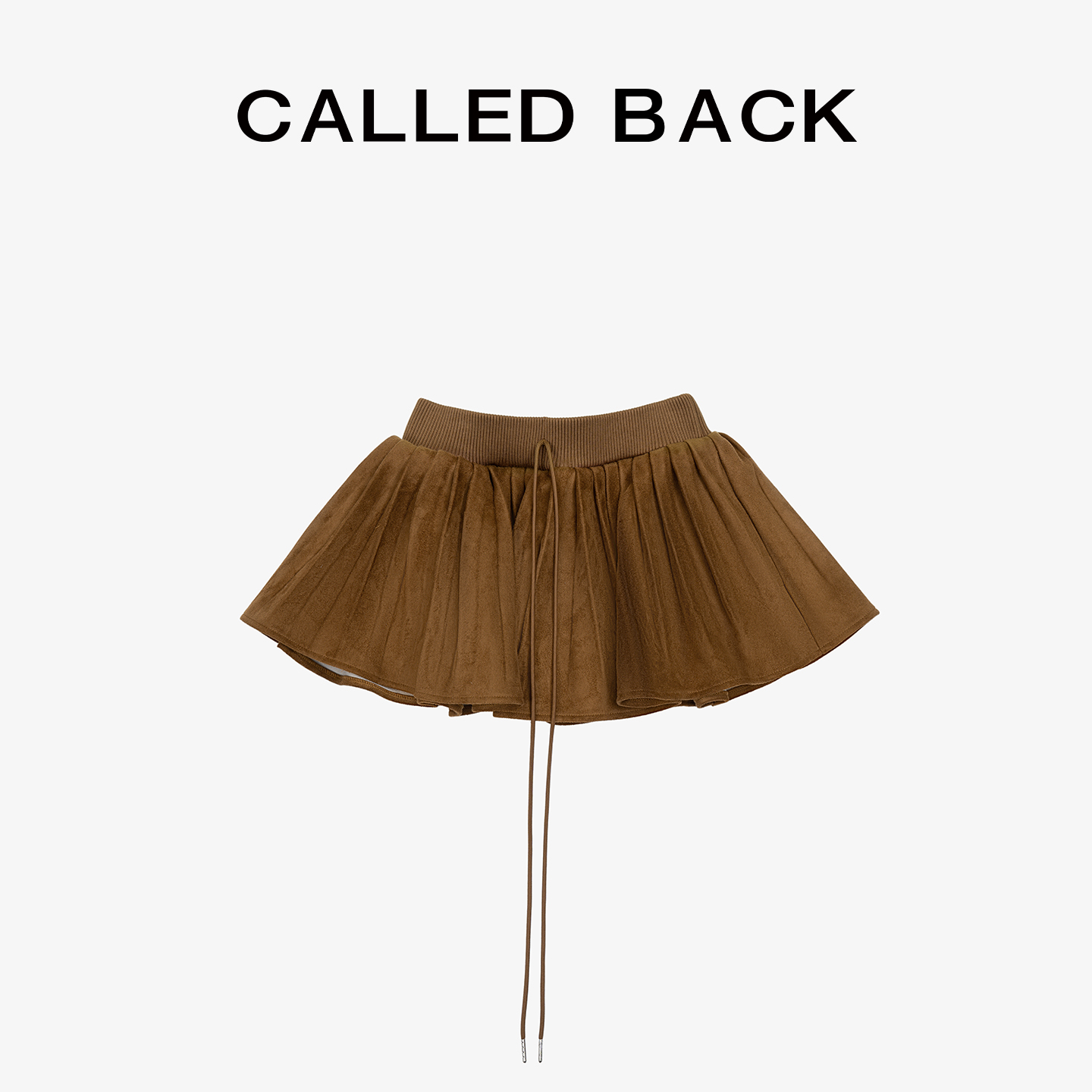 CALLED BACK秋季时尚抽绳卡其半身裙 9-3