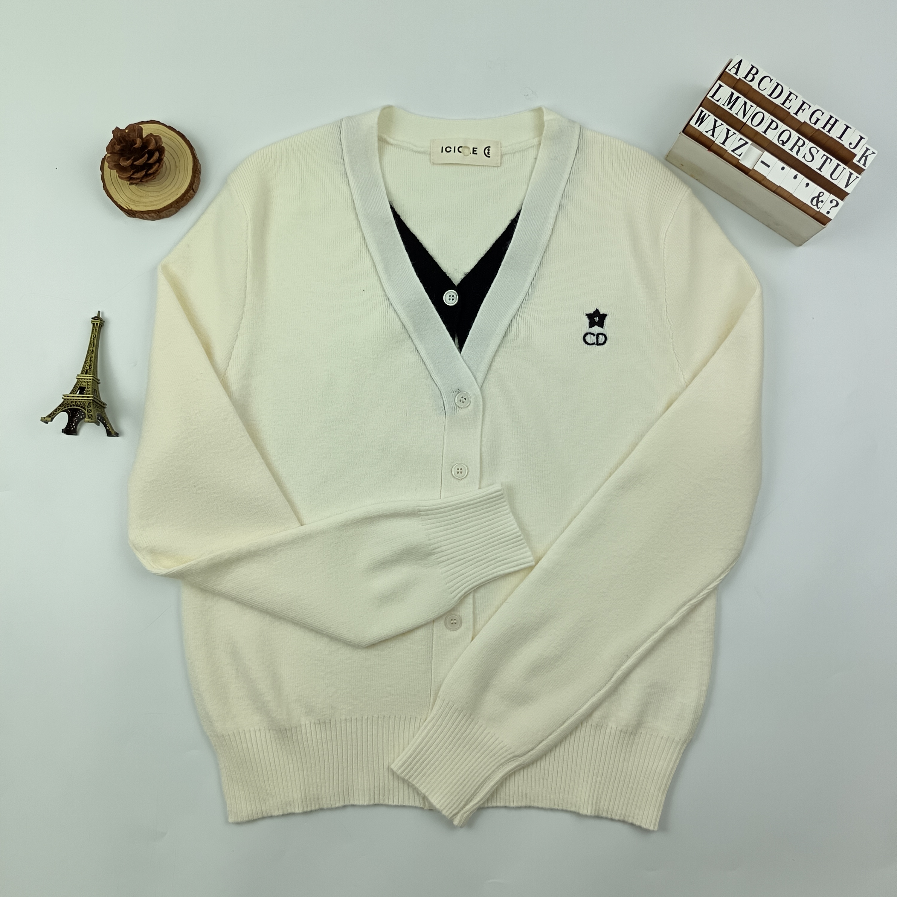 【编码6】V领毛针织衫长袖打底INS风针织衫秋冬针织休闲慵懒风A25