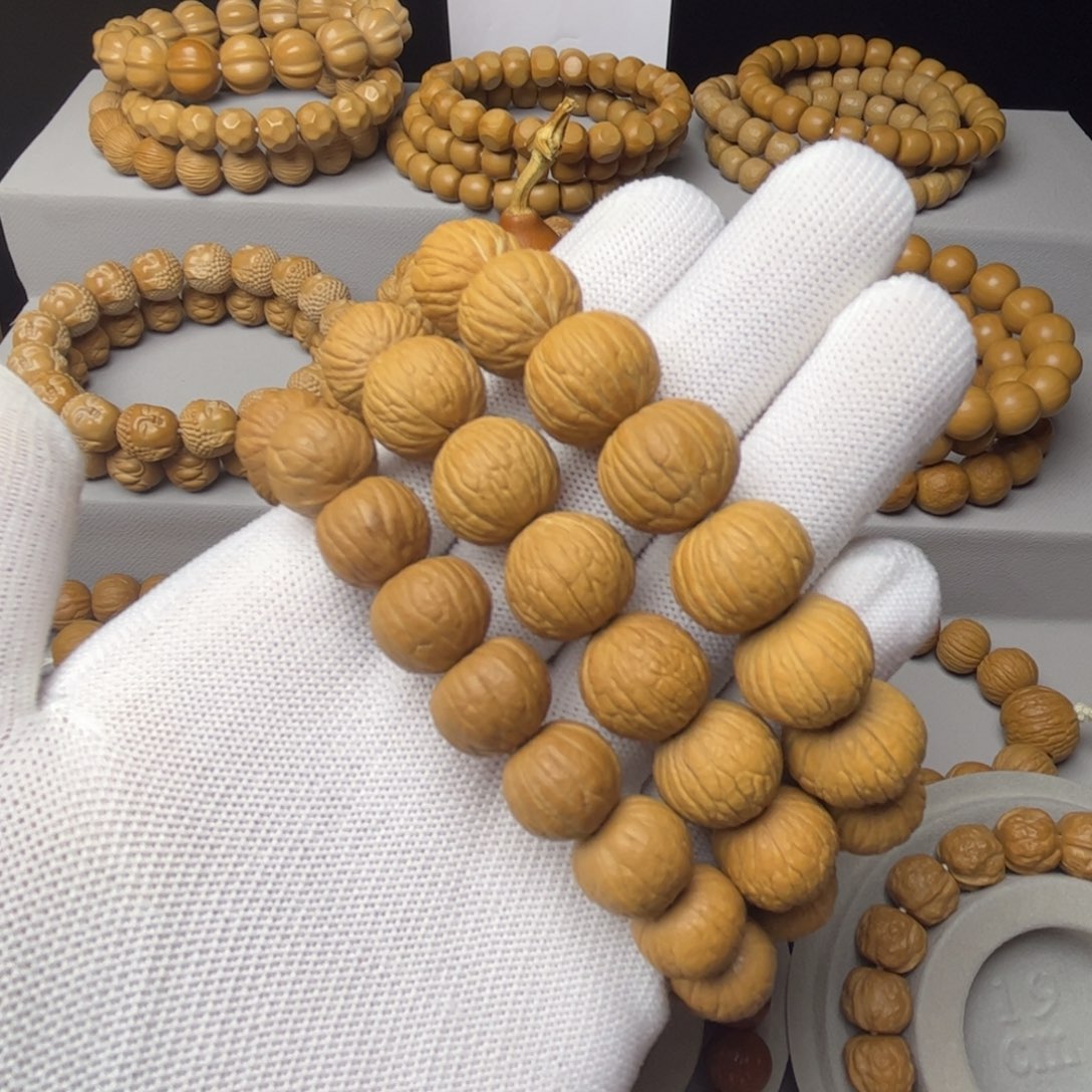 猴头核桃手串凤羽 土豪 南瓜