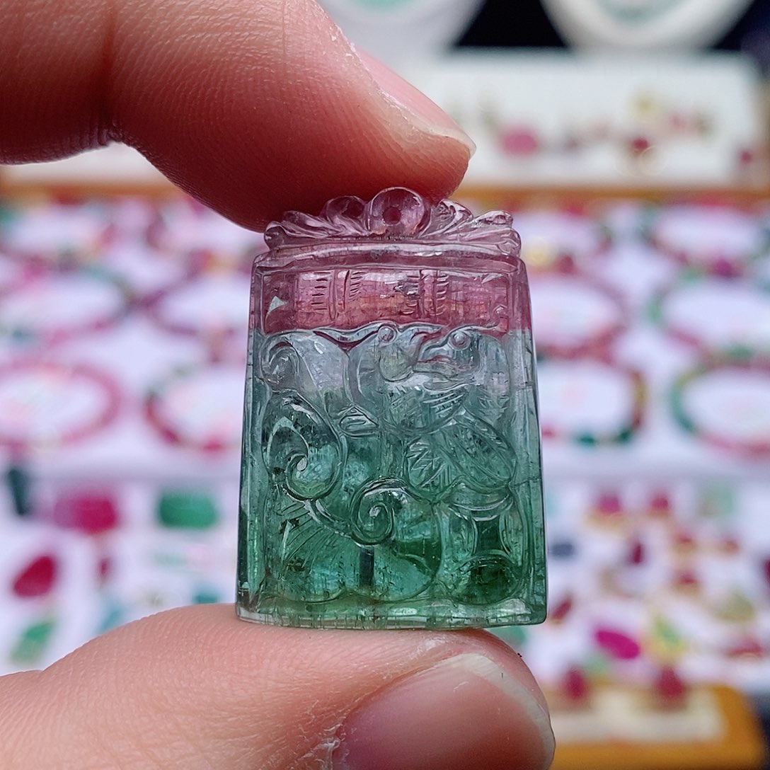 碧玺吊坠(不含链)未镶嵌碧玺吊坠