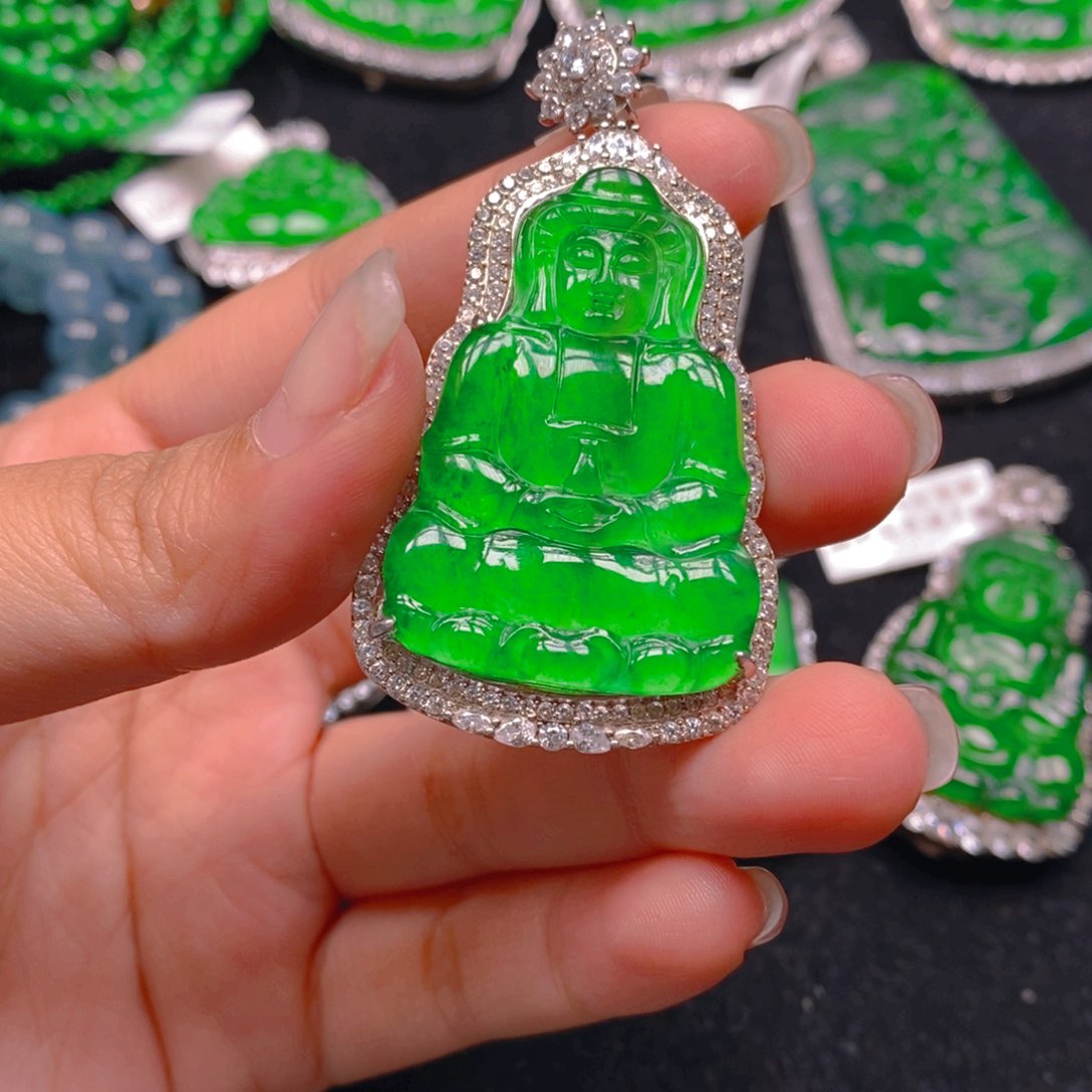 翡翠颈饰银S925镶嵌888888888