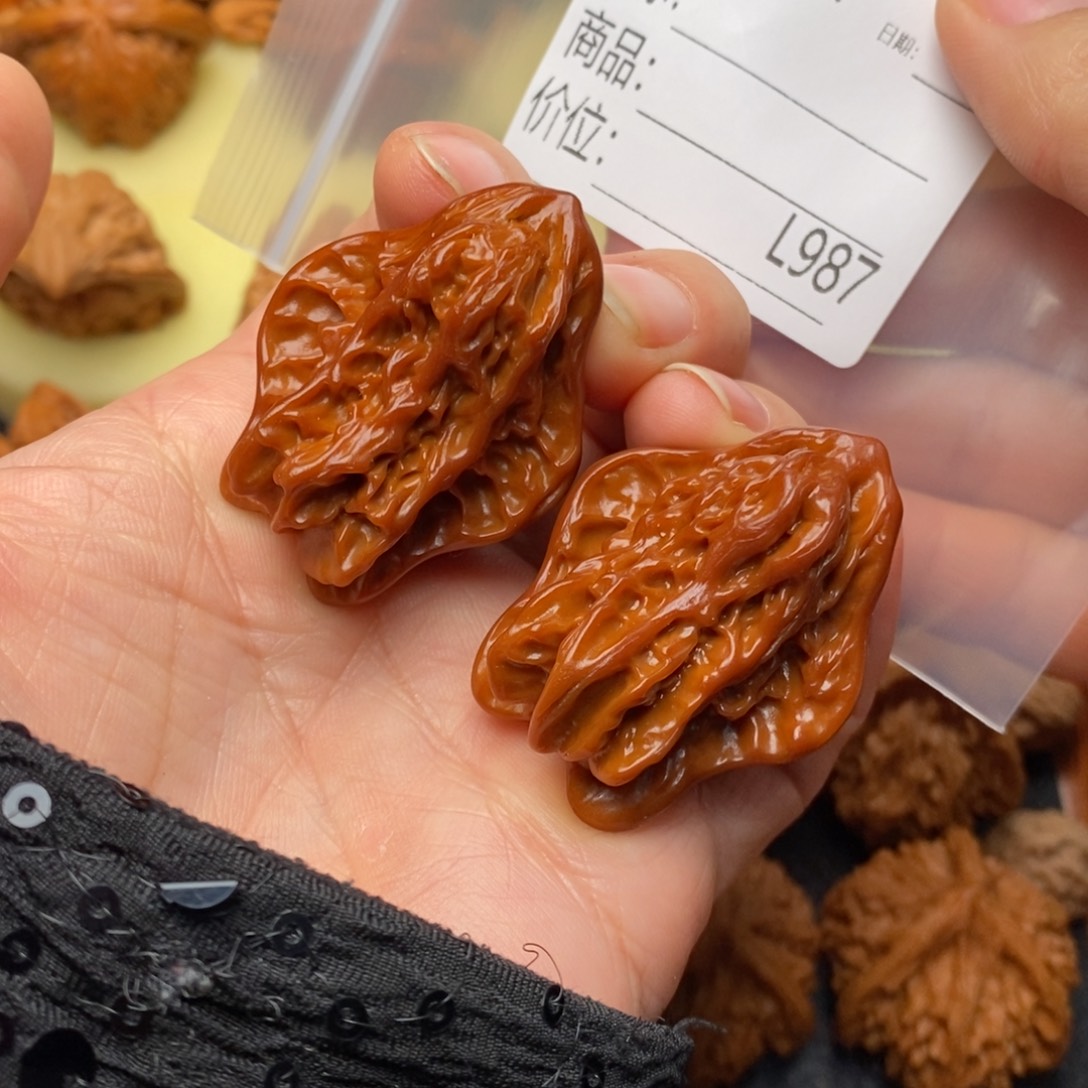 L***]把件文玩核桃富贵吉祥鸟