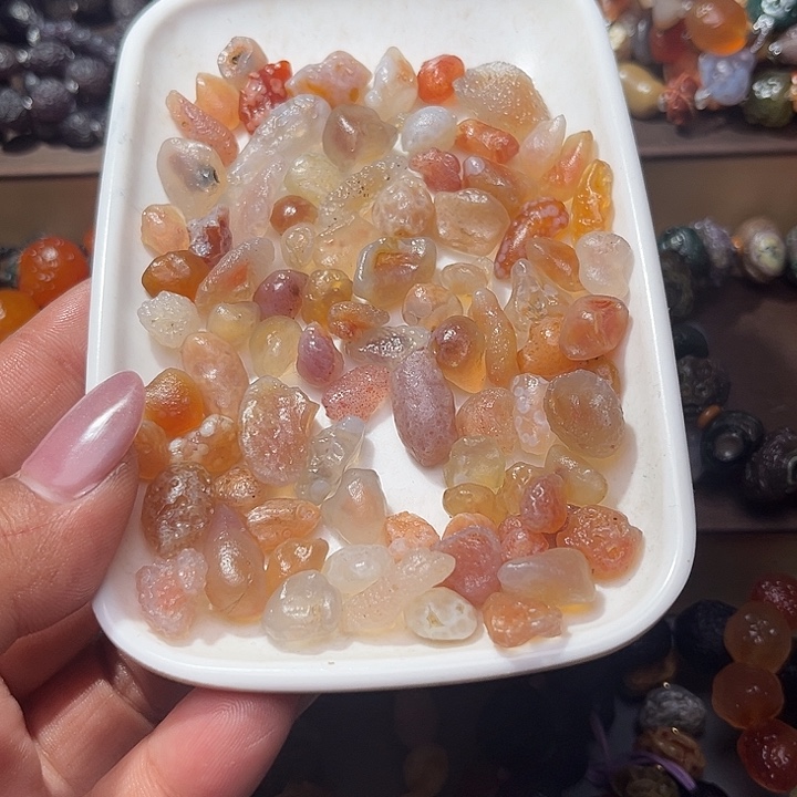 阿拉善彩玛瑙手串