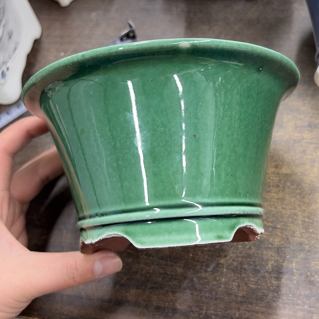 紫砂花盆887号微瑕16/9cm