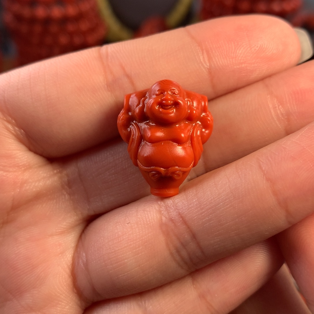 南红玛瑙天然川料瓦西佛公三通 17➕尺寸未镶嵌