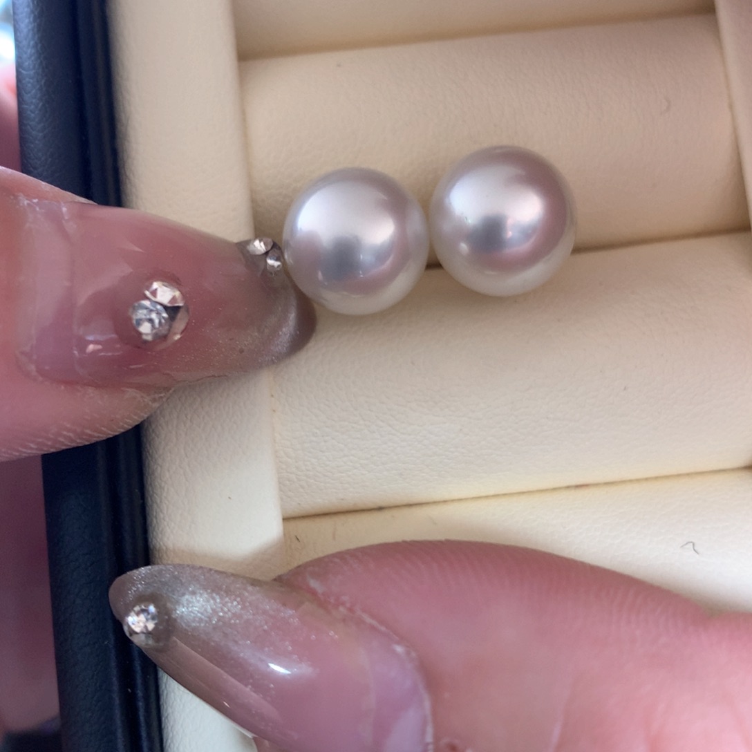 海水珍珠耳饰18K金镶嵌