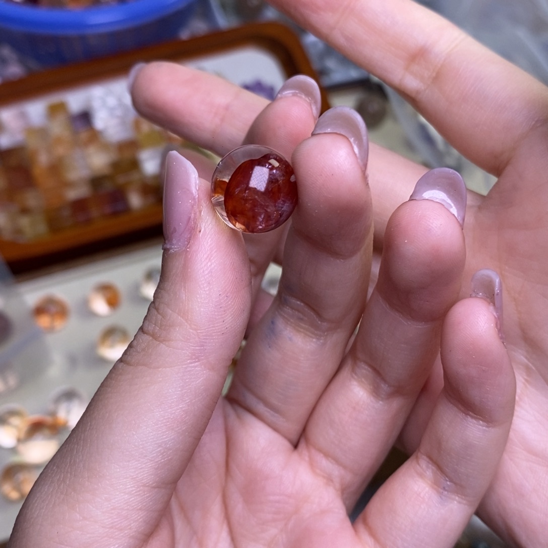 ****W水晶未镶嵌手链红胶花