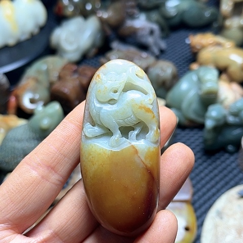 白玉菩提吊坠摆件
