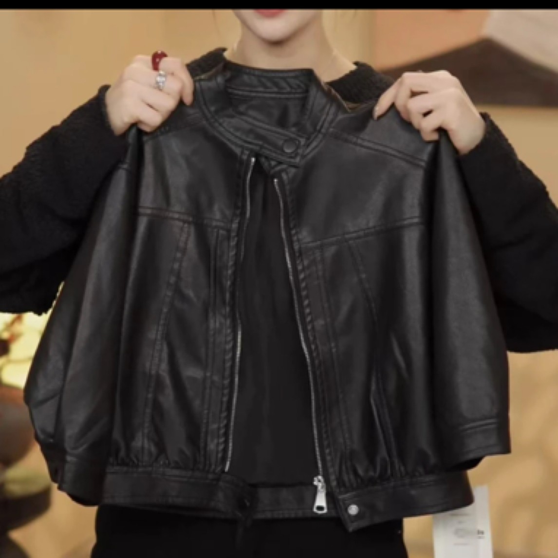 2025春秋新款儿童外套季新品男女宝宝百搭纯色皮夹克短款风皮衣潮