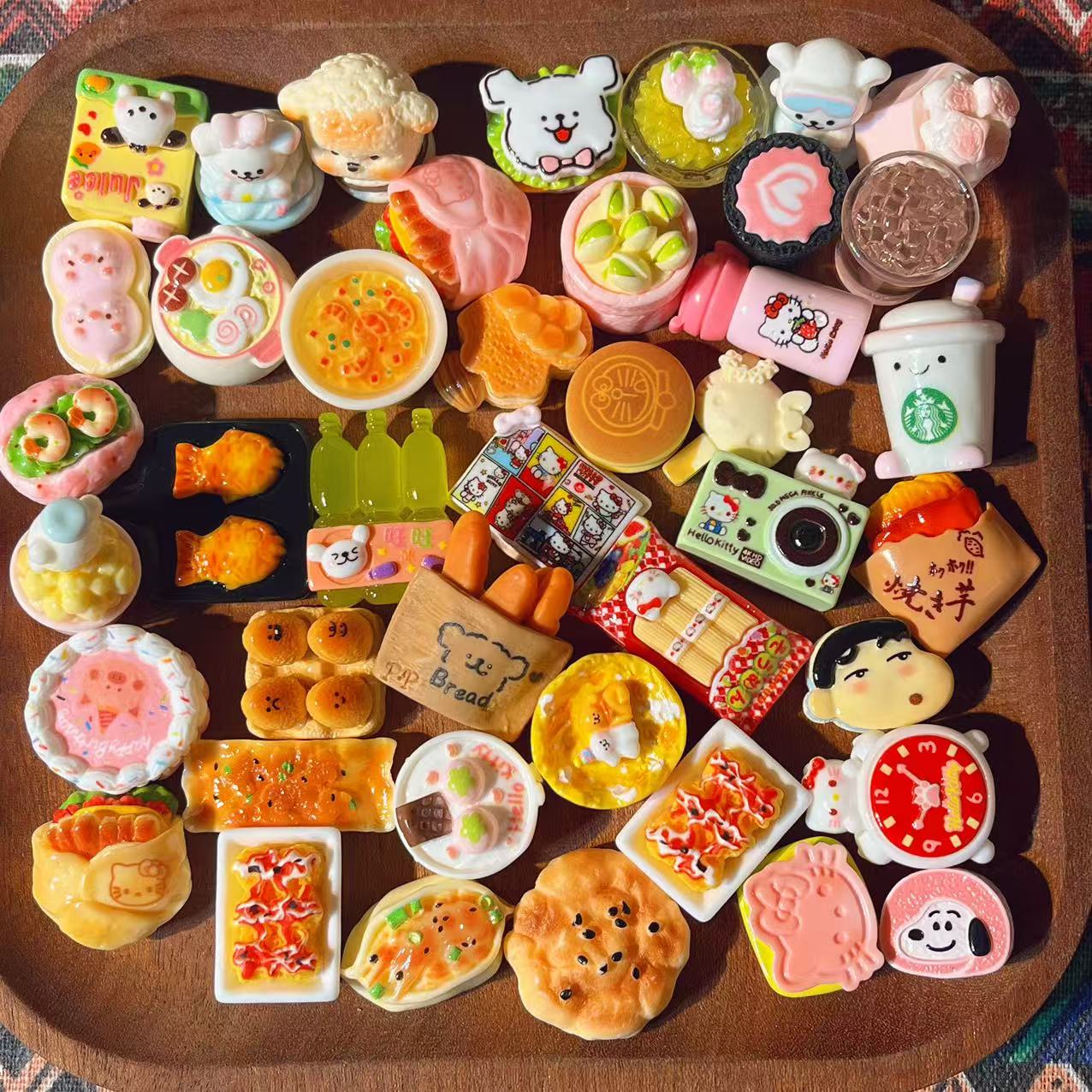 定制高货大混 小狗kt树脂diy奶油蛋糕蛋挞红豆饼披萨小熊蛋糕对碰