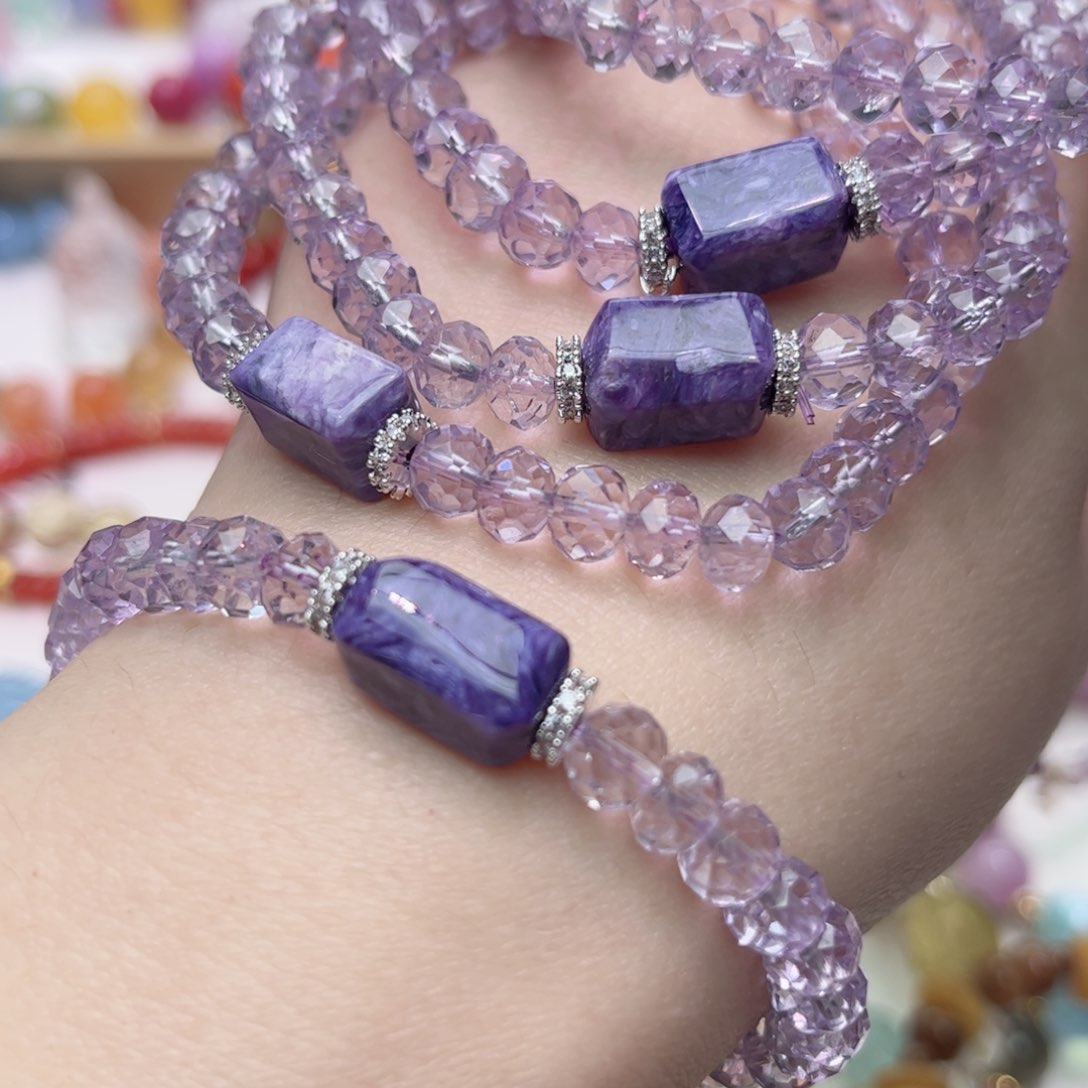 未镶嵌手串水晶紫水晶盘珠