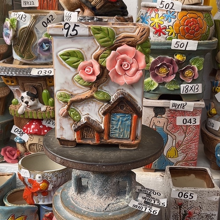 粗陶材质多肉花盆