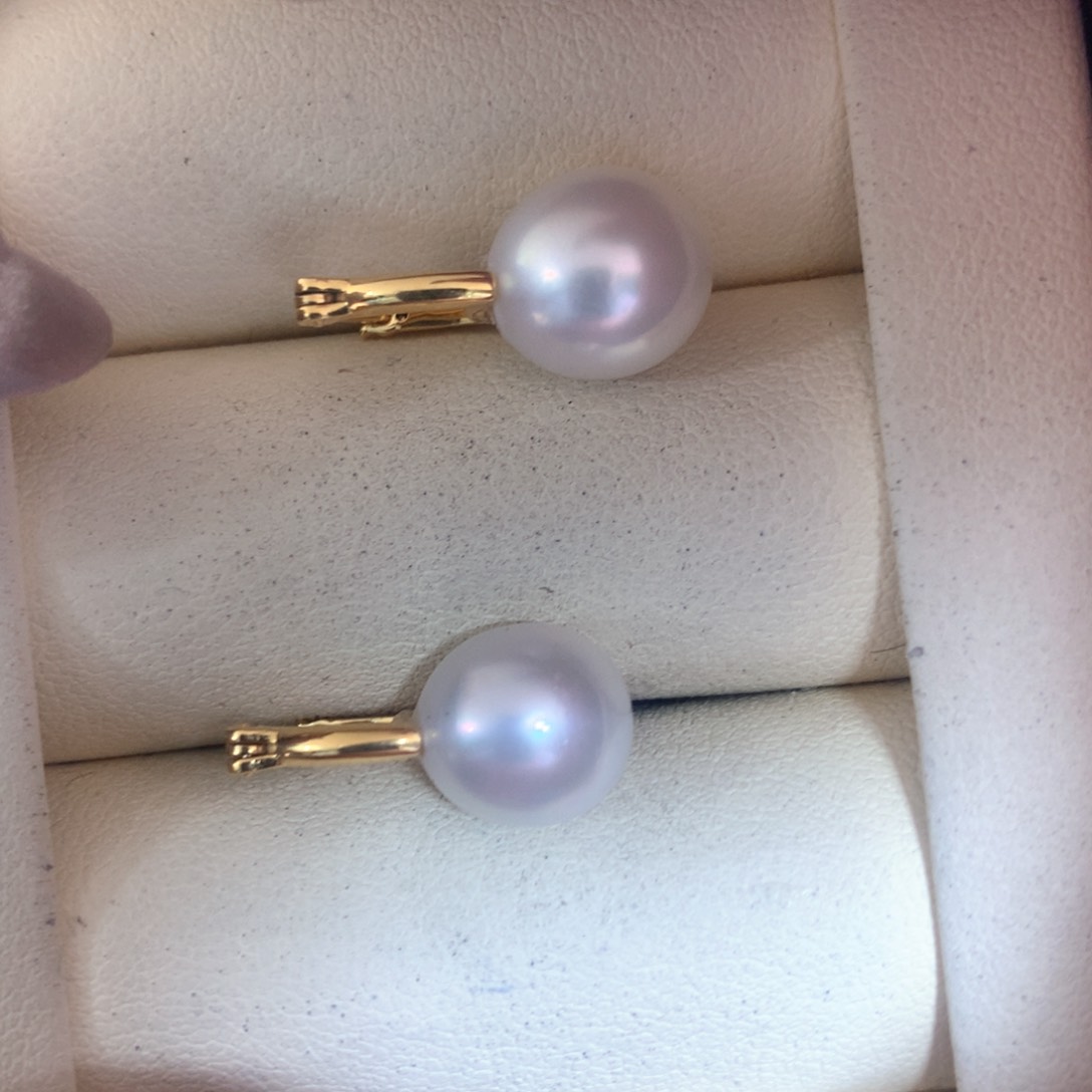 海水珍珠耳饰18K金镶嵌
