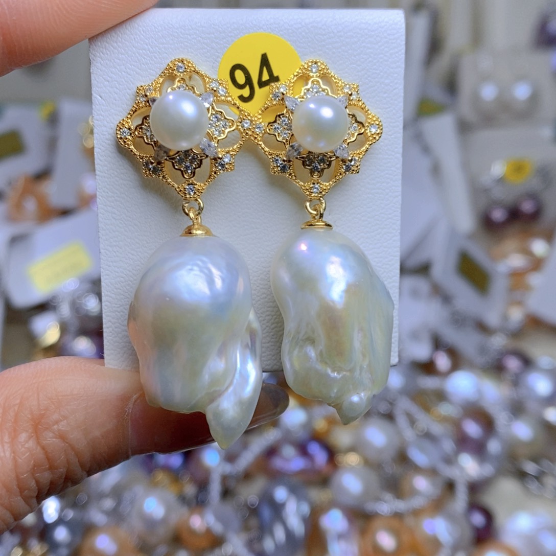 淡水珍珠吊坠合金