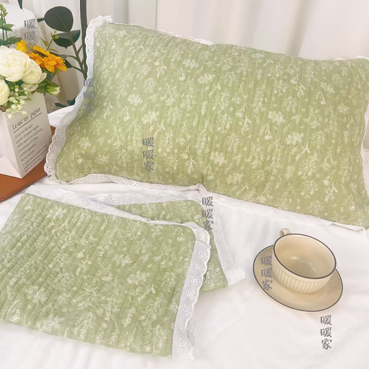 （夏茵）一对装50*75简约舒适柔软亲肤枕套
