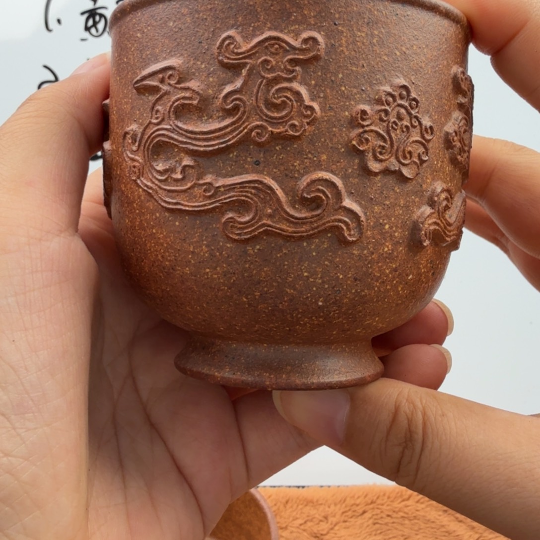 紫砂茶壶宜兴原矿龙骨金砂