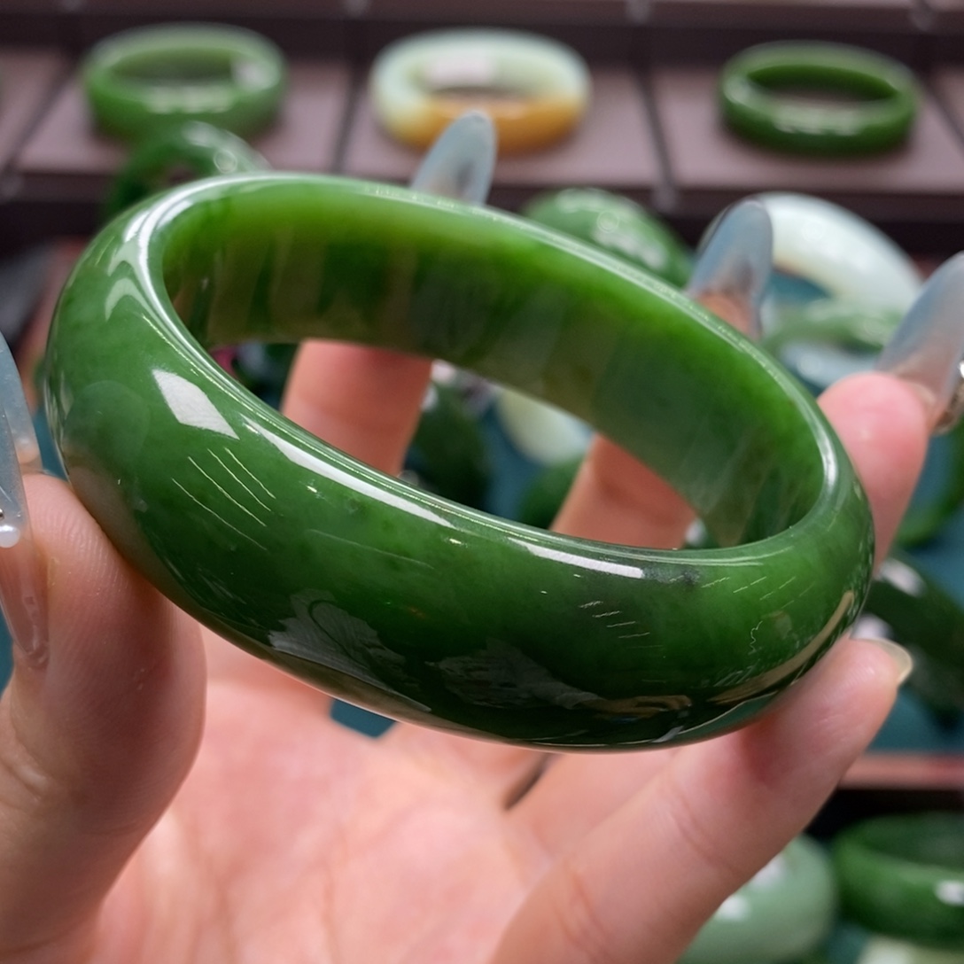 和田玉（碧玉）未镶嵌手镯5960