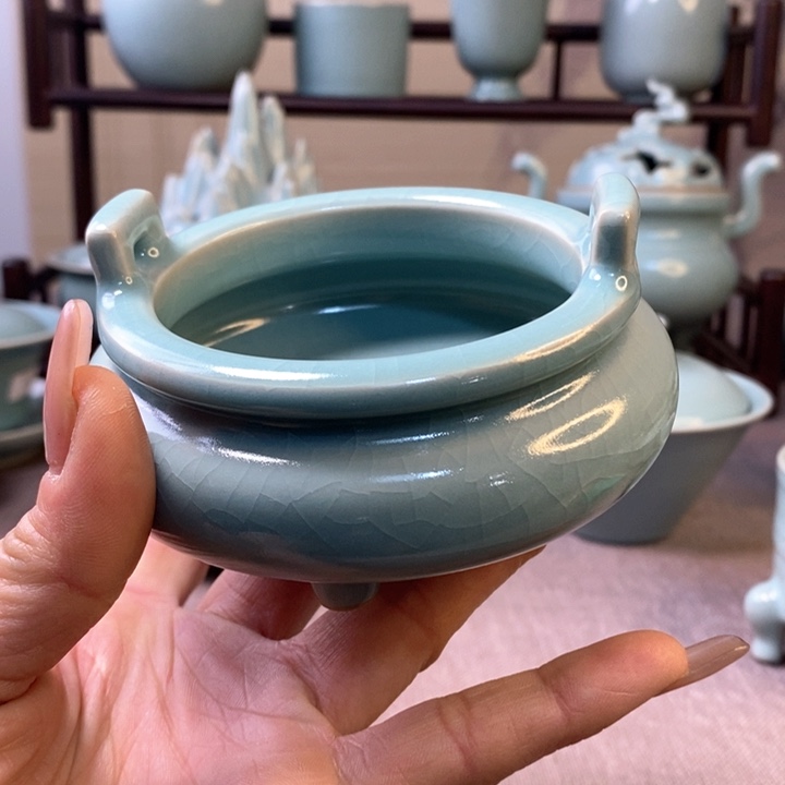 原产地汝瓷香炉一