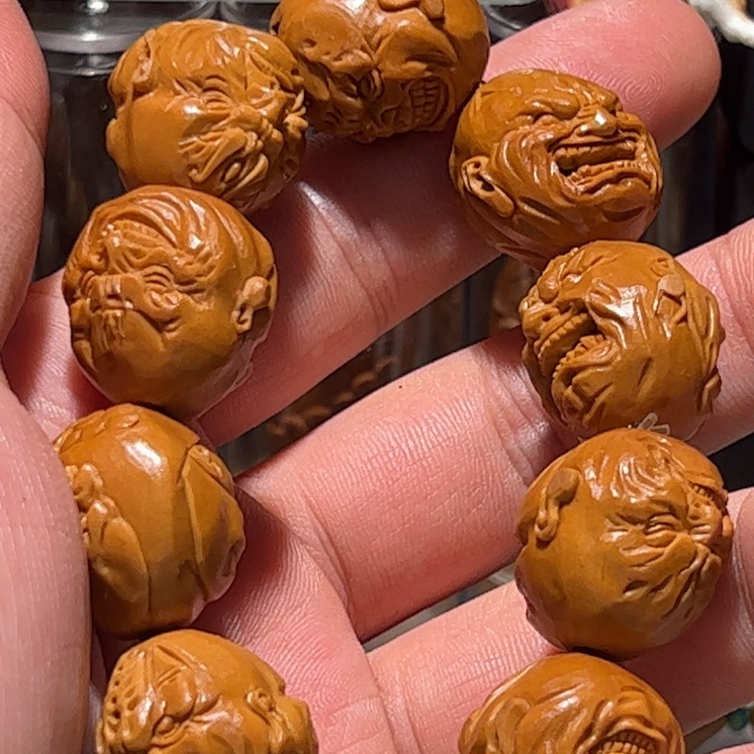 手串/手链橄榄核手工双面恶僧