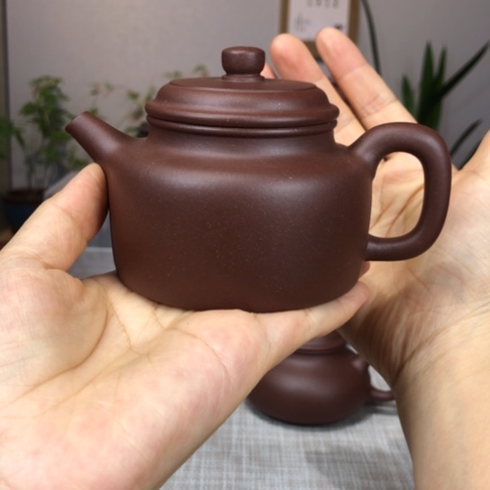 茶壶紫砂德中壶二号井紫泥190cc