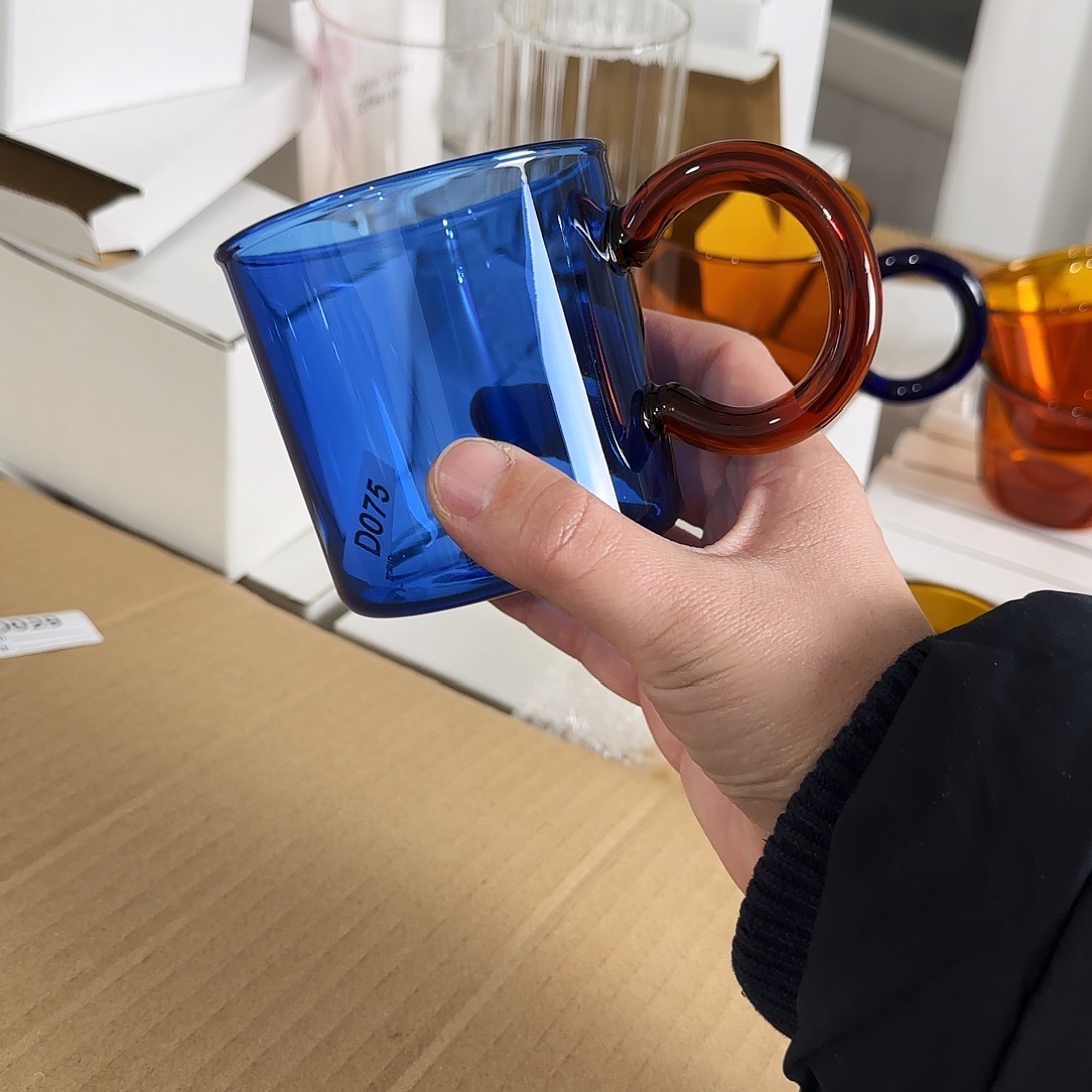 77号1只蓝色咖啡杯高硼硅